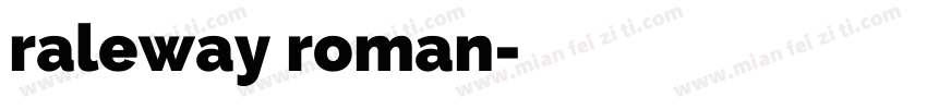 raleway roman字体转换